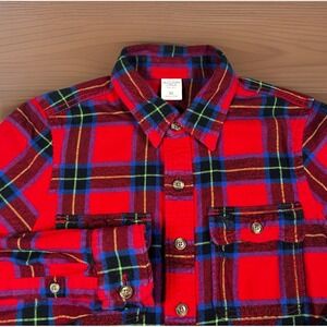 VTG Abercrombie & Fitch Plaid Flannel Shirt Men XL Red Button Up Long Sleeve-EUC